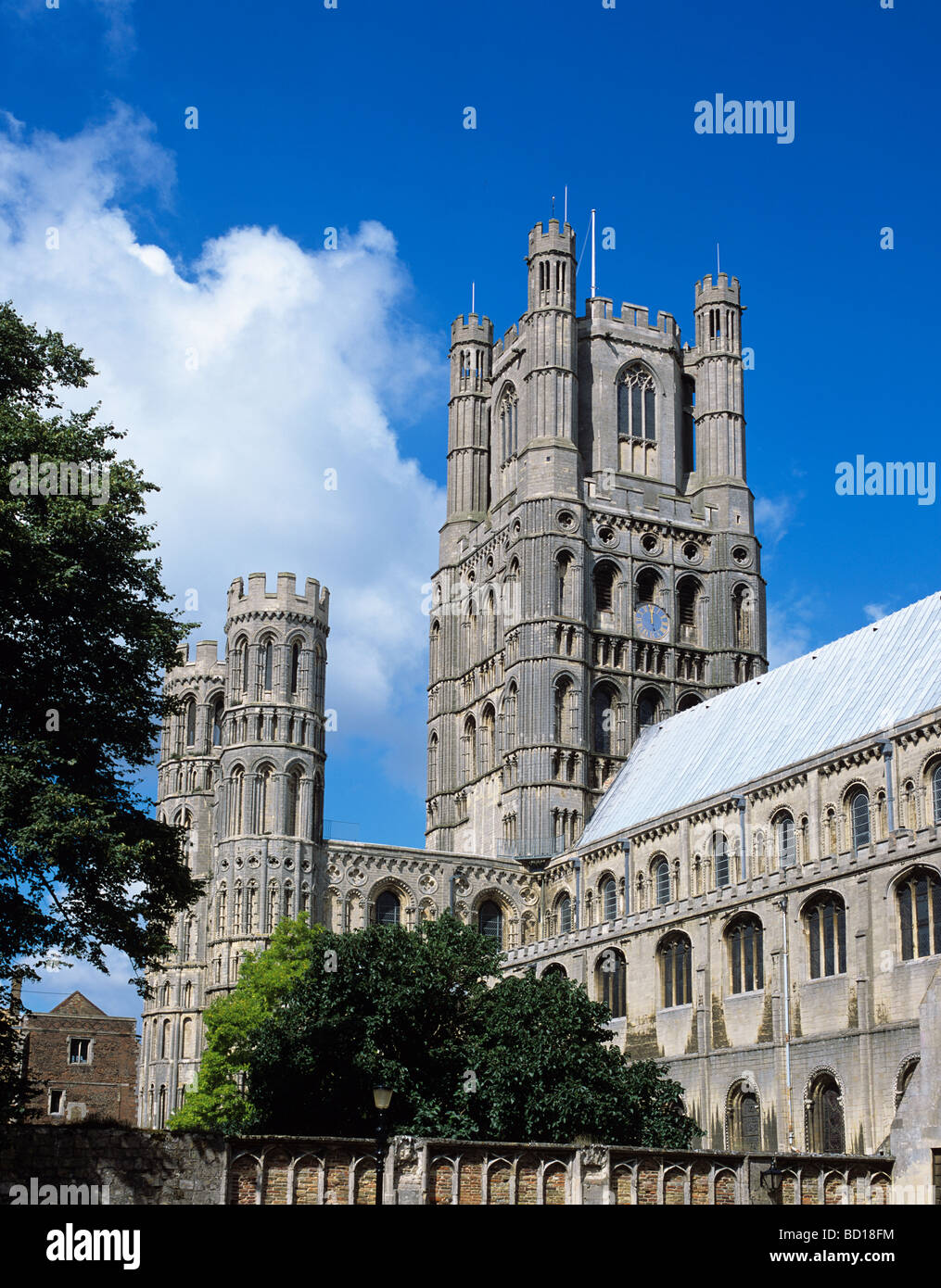 The West Tower of Ely Cathedral (12th century Stock Photo - Alamy