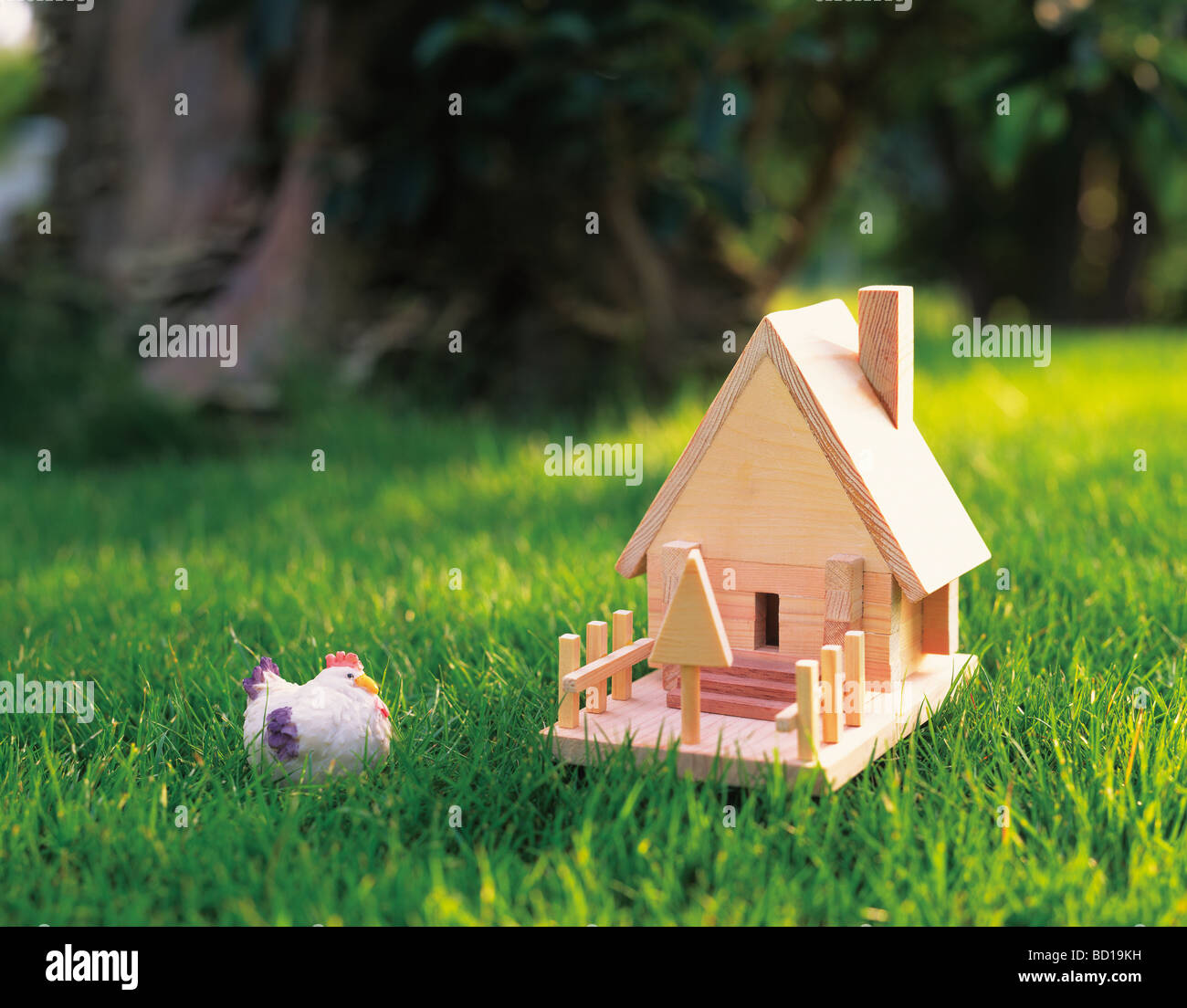 Wooden toy house Stock Photo Alamy