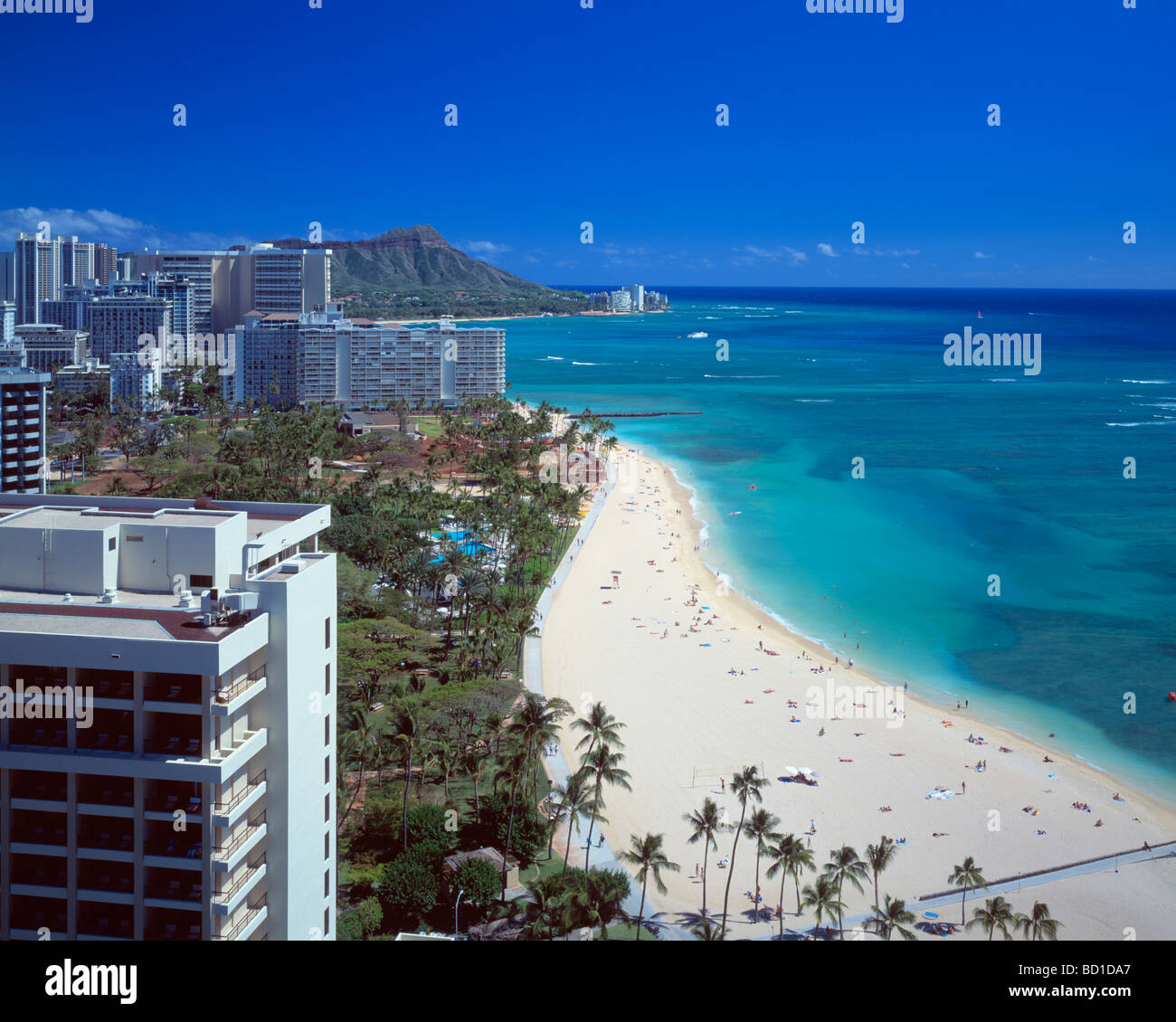Waikiki beach Hawaii USA Stock Photo - Alamy