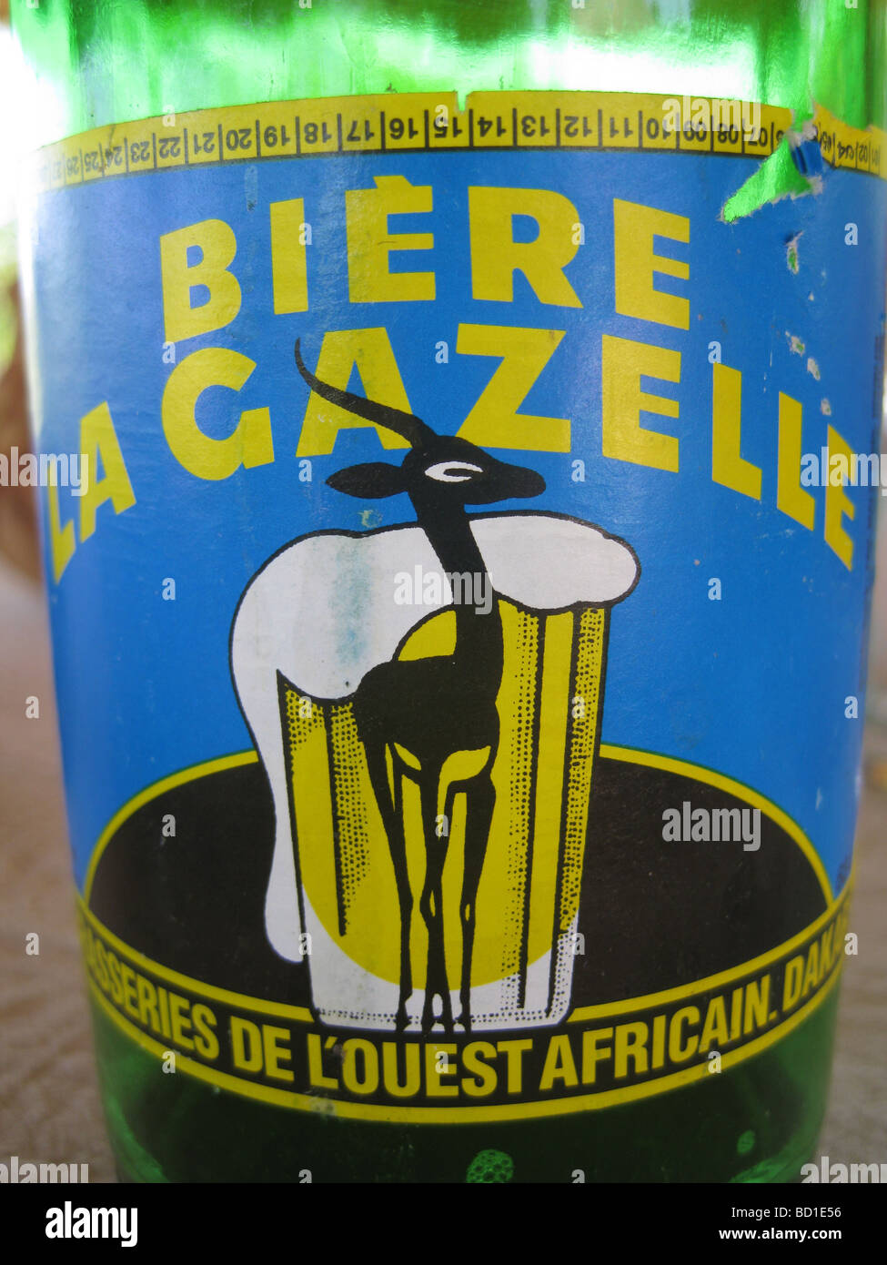 fumle inerti malm BIERE LA GAZELLE Label of a popular beer in Senegal Stock Photo - Alamy