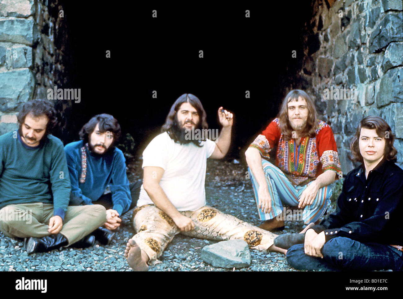 CANNED HEAT US rock group in 1969 with Bob Hite centre Stock Photo