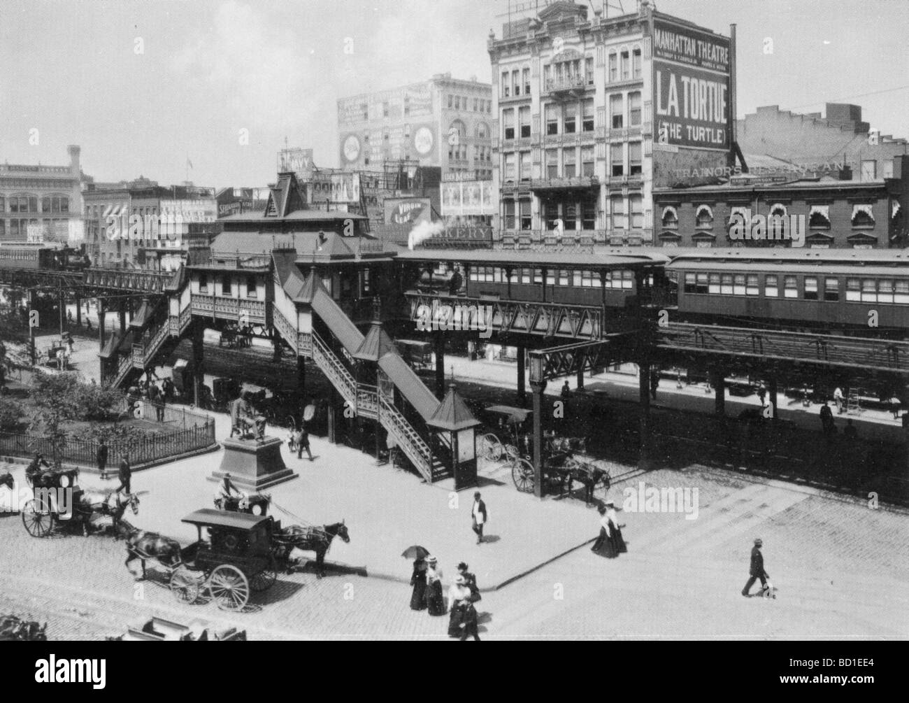 NEW YORK 1898 : Greeley Square Stock Photo