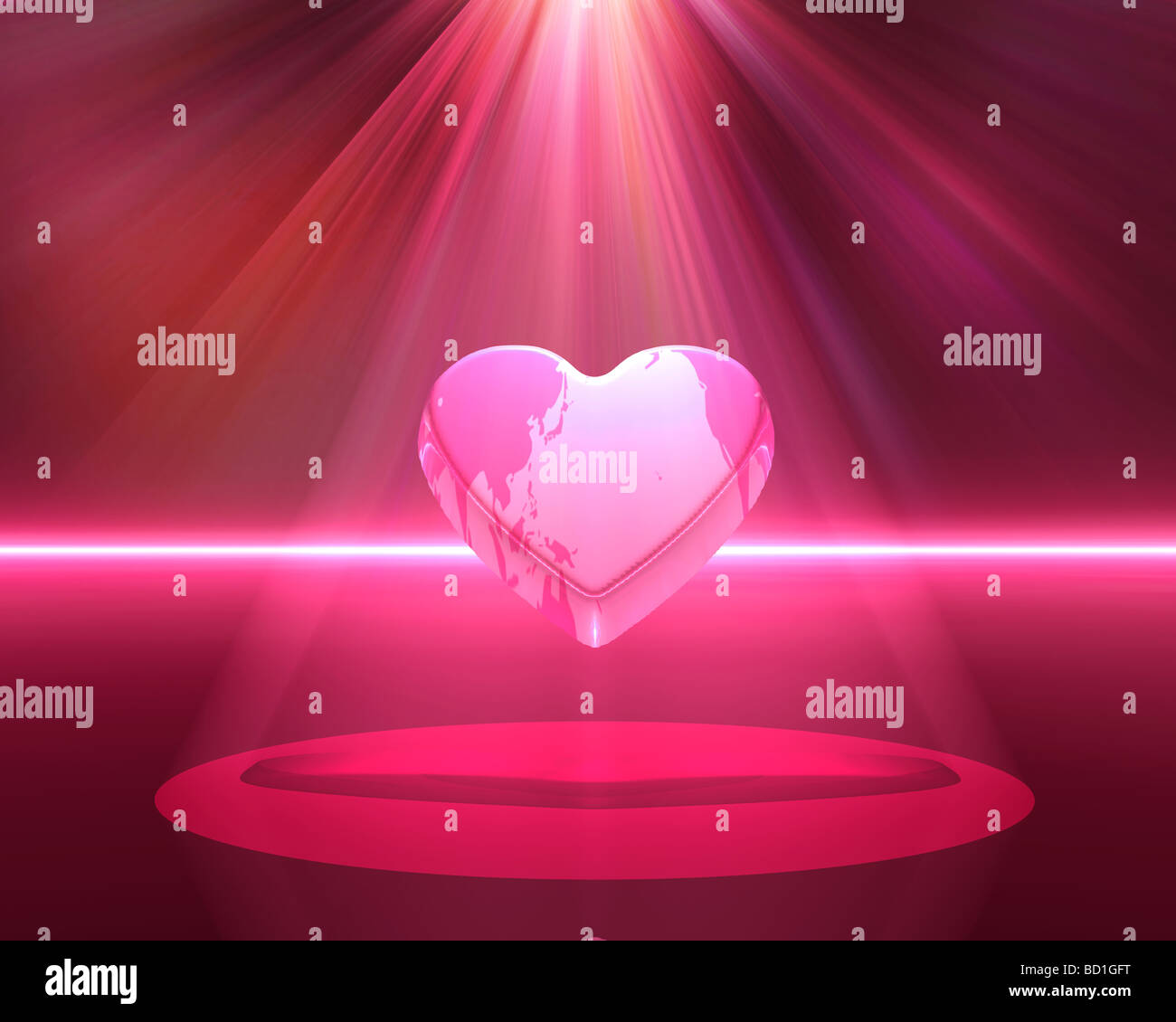 Heart shaped world map hi-res stock photography and images - Alamy