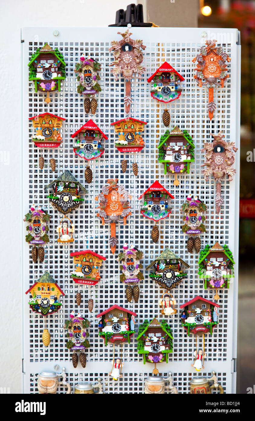 Bavarian store selling cuckoo clock fridge magnets Germany Europe Stock  Photo - Alamy