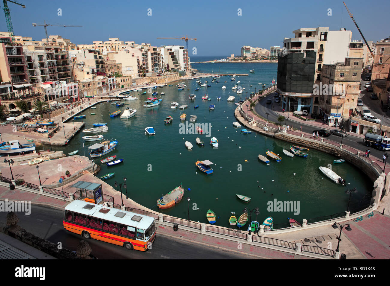 Spinola Bay, St Julian's, Malta Stock Photo