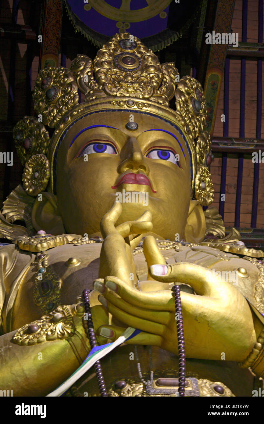 The Giant Buddha in the Gandan Monastery, Ulaanbaatar, Mongolia Stock Photo Alamy