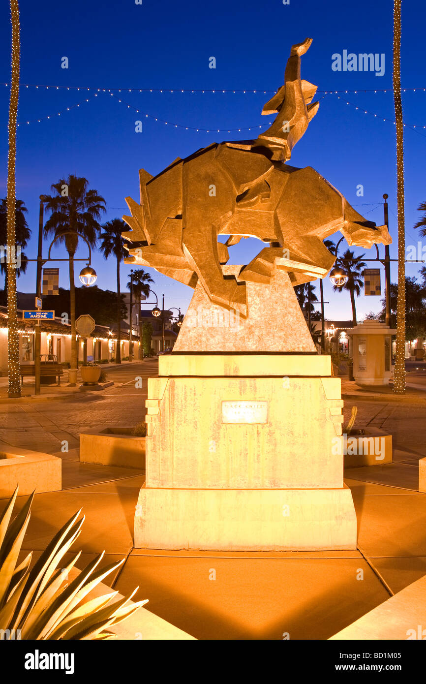 Jack Knife Sculpture by Ed Mell Main Street Arts District Scottsdale Phoenix Arizona USA Stock Photo