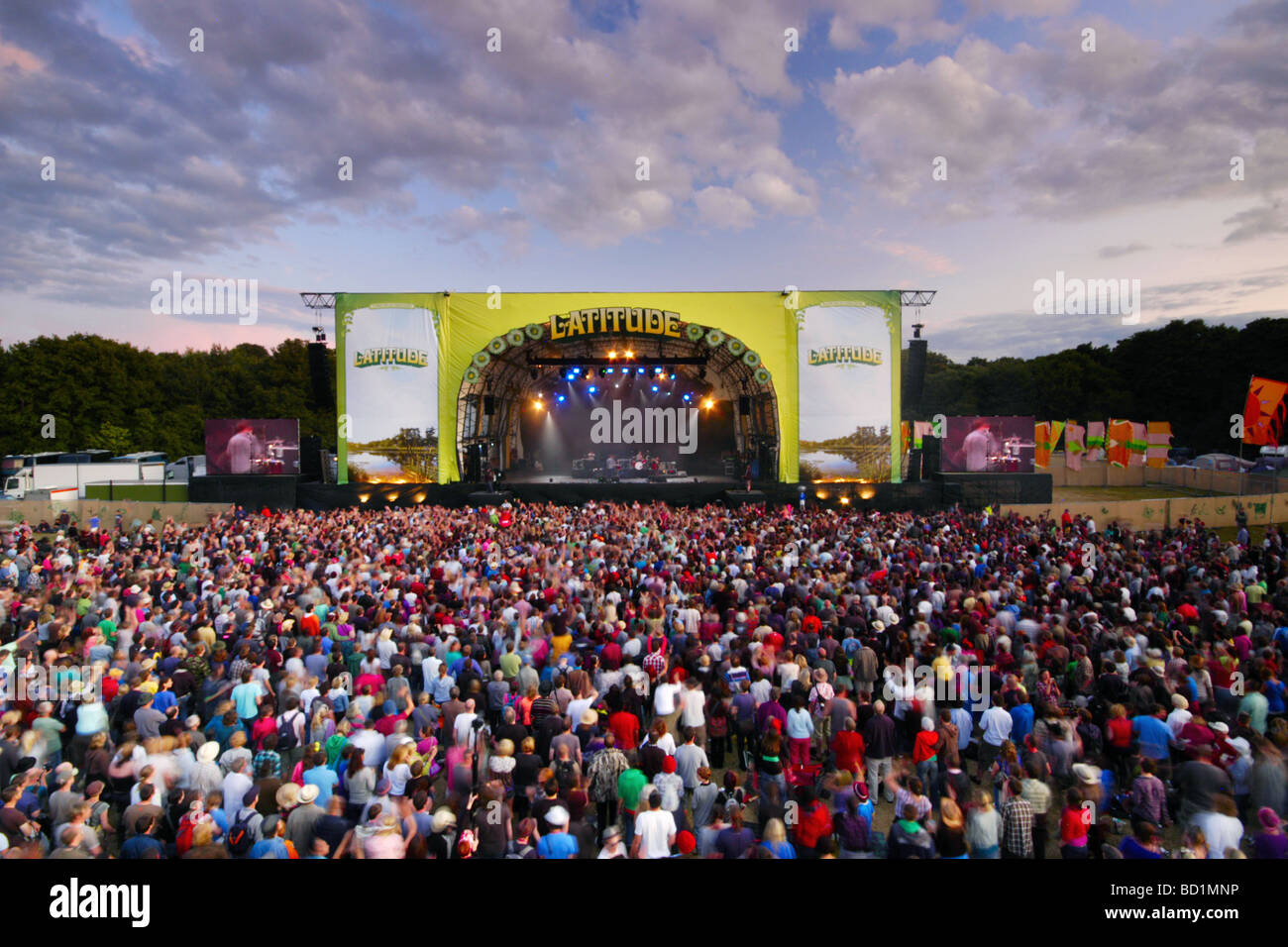 Latitude Music Festival Main Stage, Southwold, Suffolk, UK Stock Photo