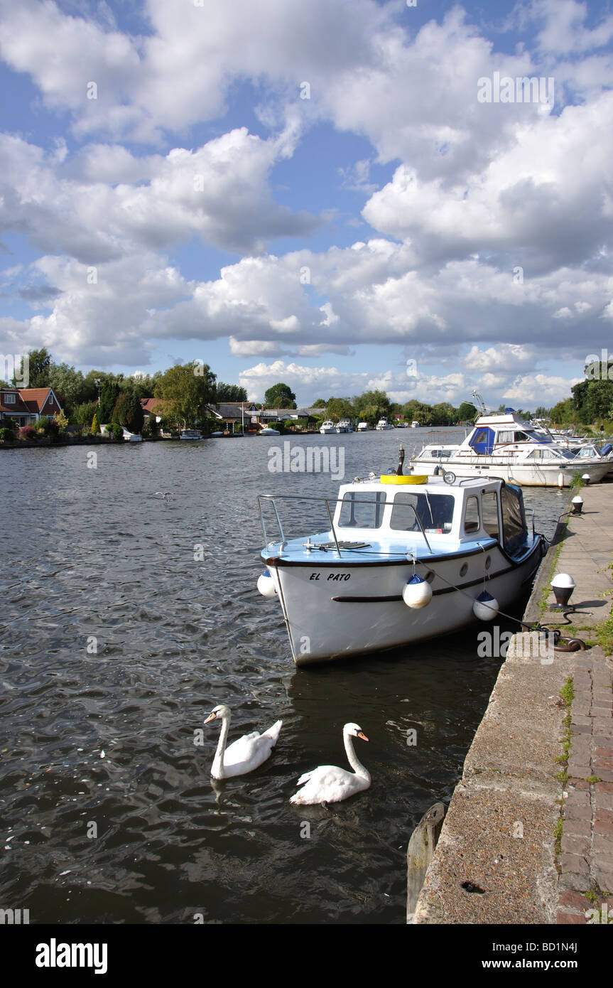 Thames riverside, WaltononThames, Surrey, England, United Kingdom