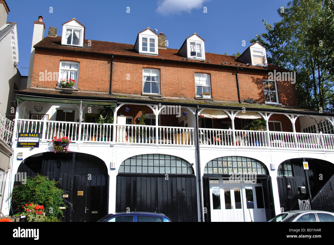 The Old Boathouse, Thames riverside, WaltononThames, Surrey, England