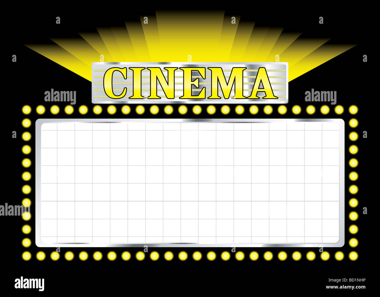 cinema sign concept image with room to add your own text Stock Photo