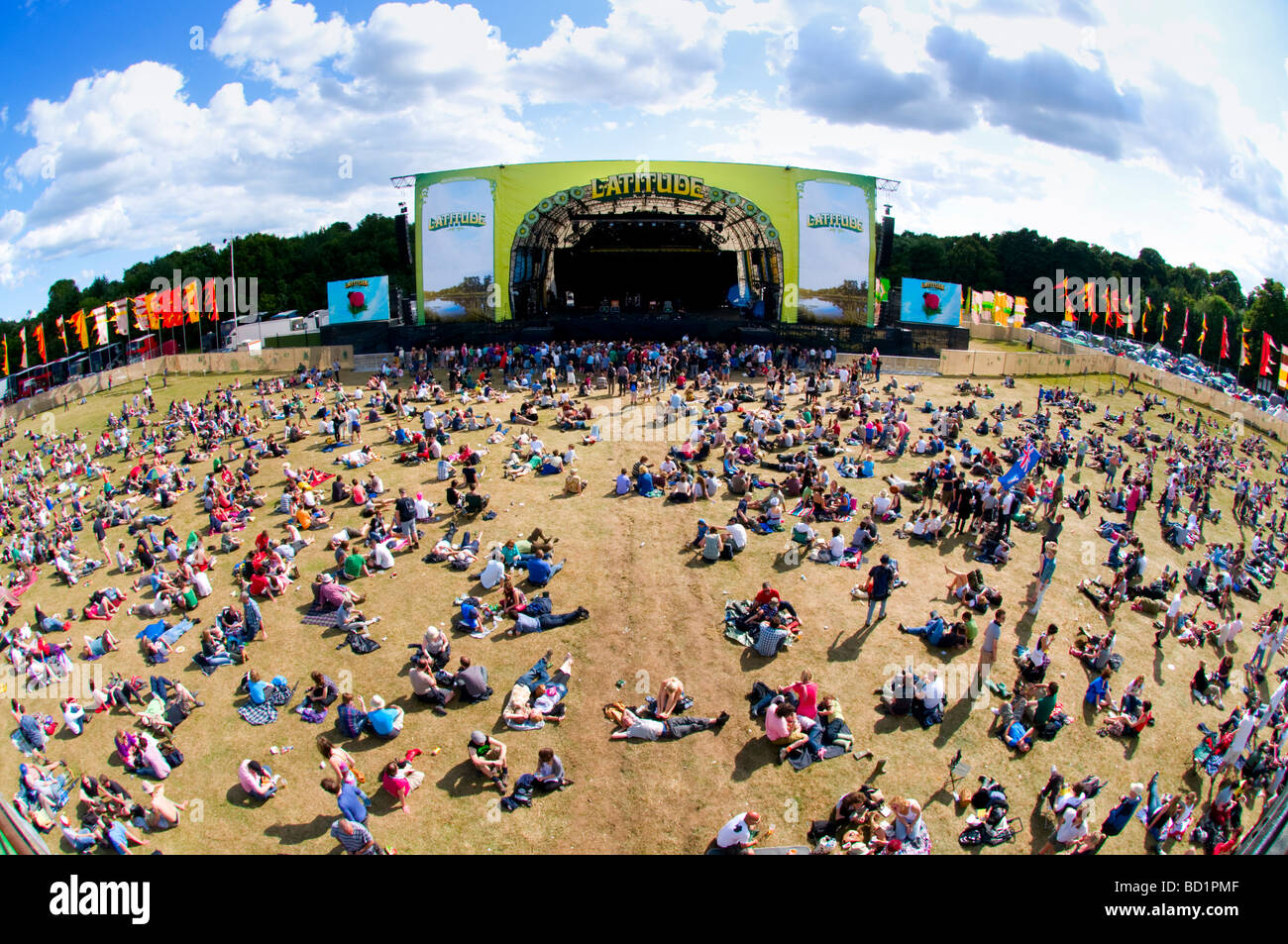 Latitude Music Festival Main Stage, Southwold, Suffolk, UK Stock Photo
