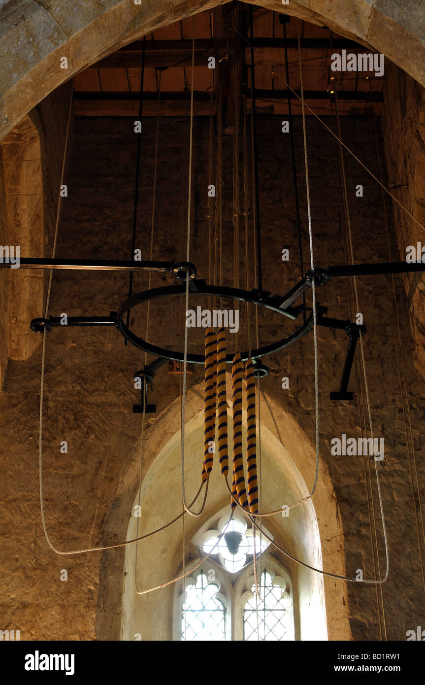 Church bell ropes ringing hi-res stock photography and images - Alamy