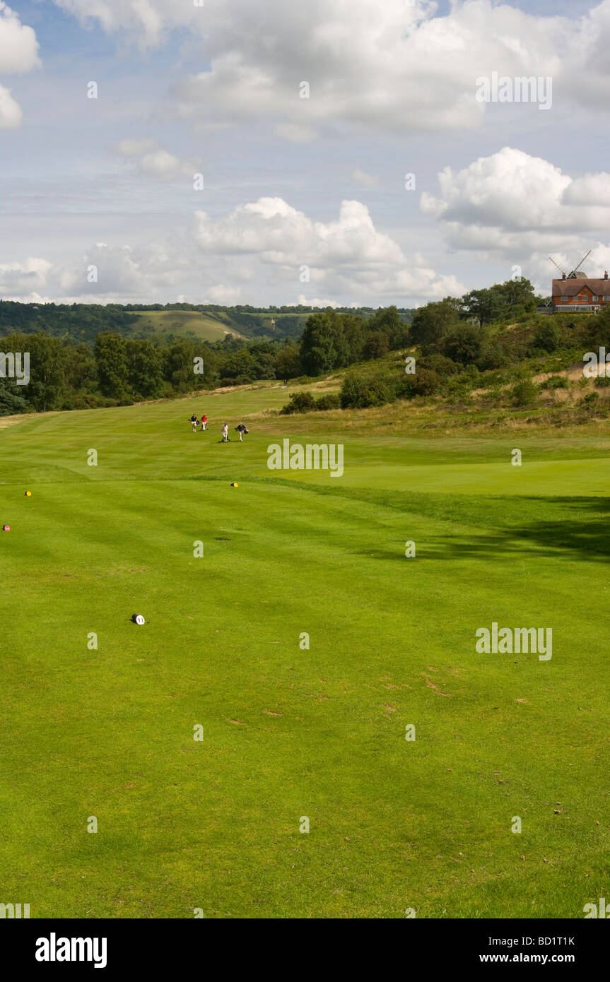 Reigate Heath Golf Course With The North Downs In The Distance Surrey
