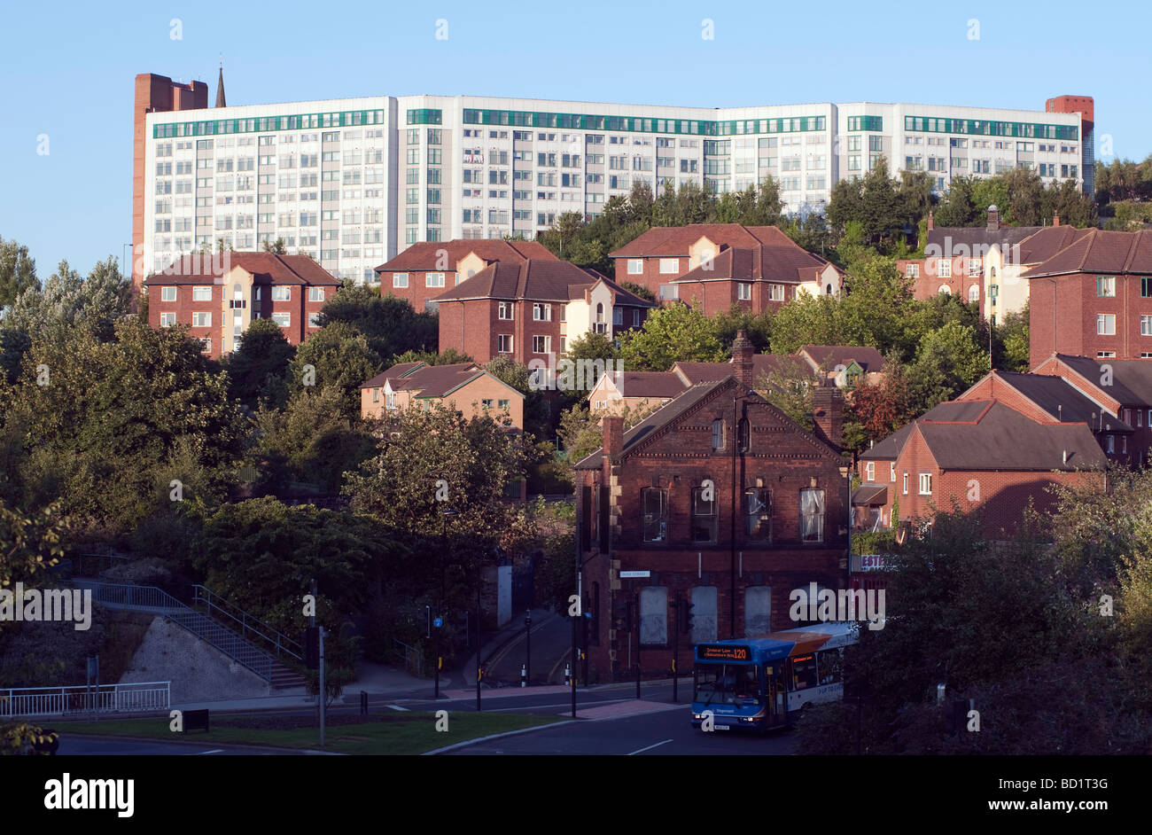 High rise apartments and residential buildings in Sheffield Stock Photo