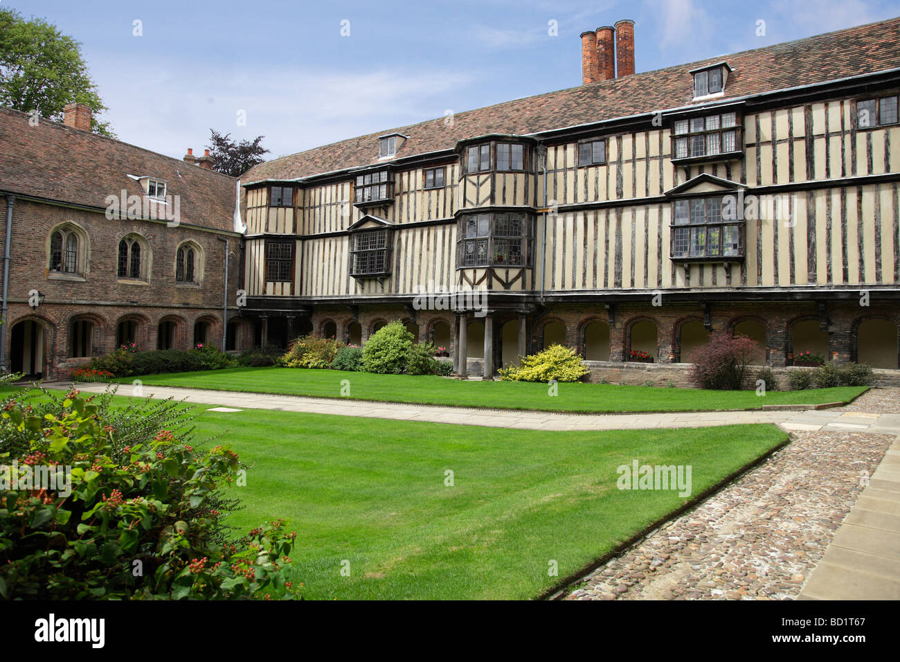 Quadrangle, Queen's College Cambridge Stock Photo