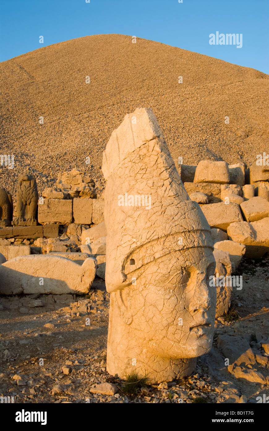 Nemrut Mountain God statue Fortuna Adiyaman Turkey Stock Photo