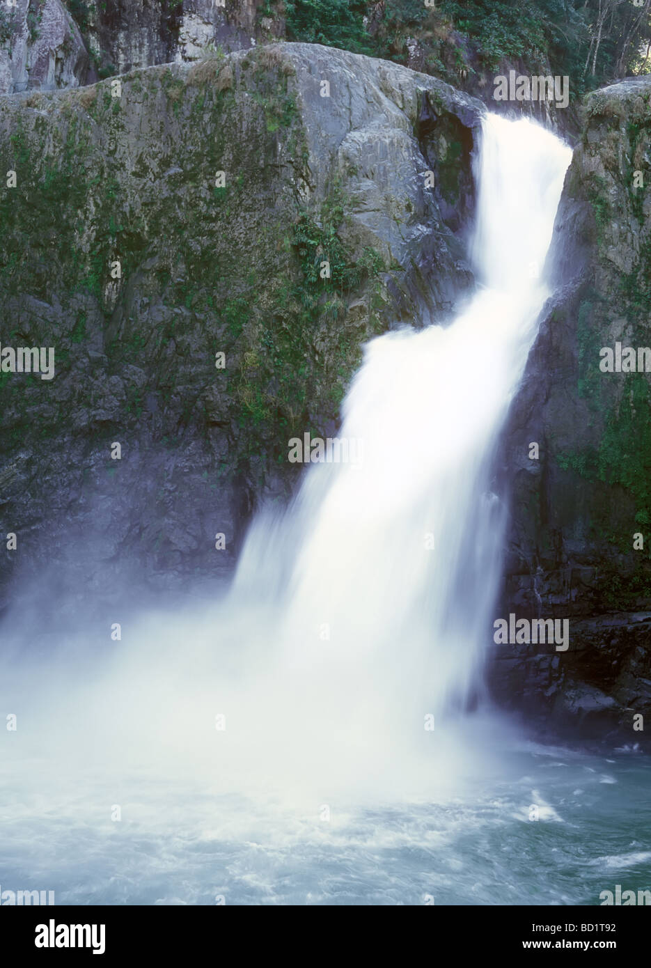 Salto de Jimenoa Waterfalls in Jarabacoa Dominican Republic Stock Photo