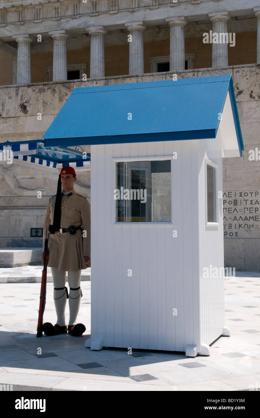 Soldier of the Greek national guard at Syntagma,Greek Parliament Stock Photo