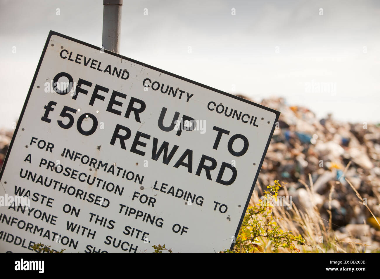 Rubbish dumped on wasteland on the outskirts of Hartlepool North East