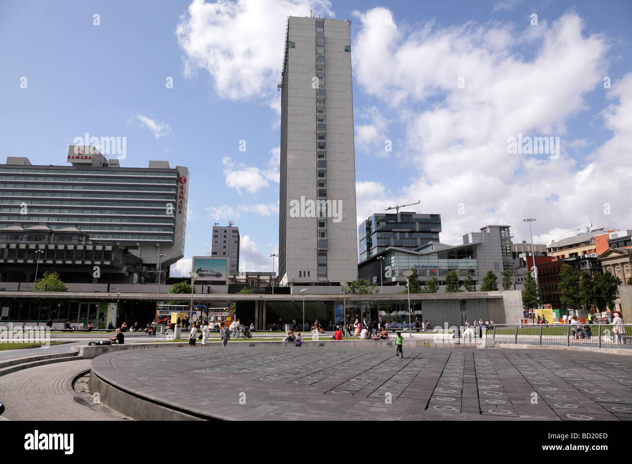 piccadilly gardens manchester uk Stock Photo