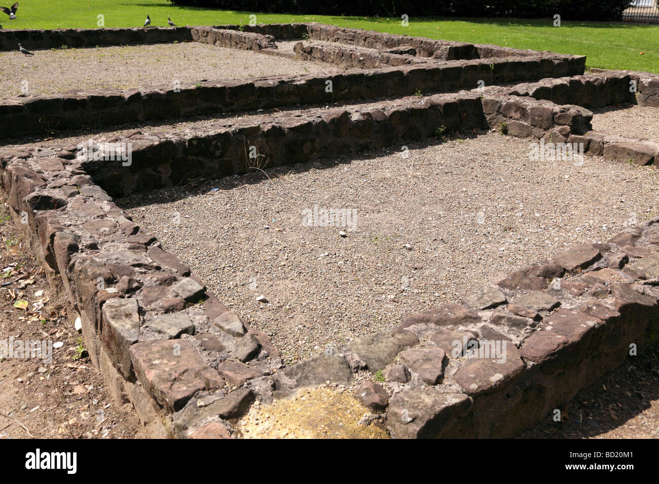 roman remains in castlefield liverpool road manchester uk Stock Photo
