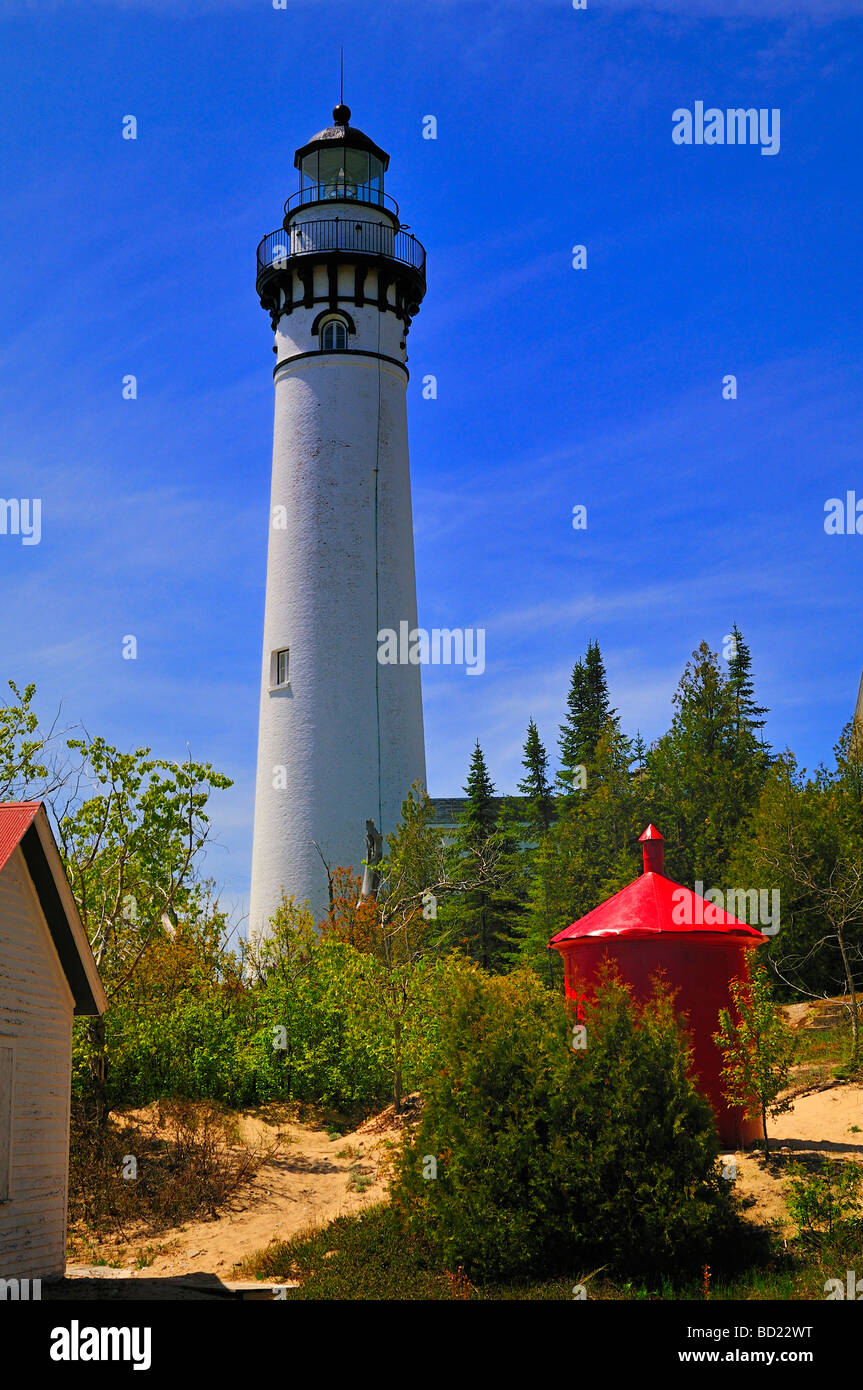 Lighthouse on South Manitou Island Stock Photo Alamy