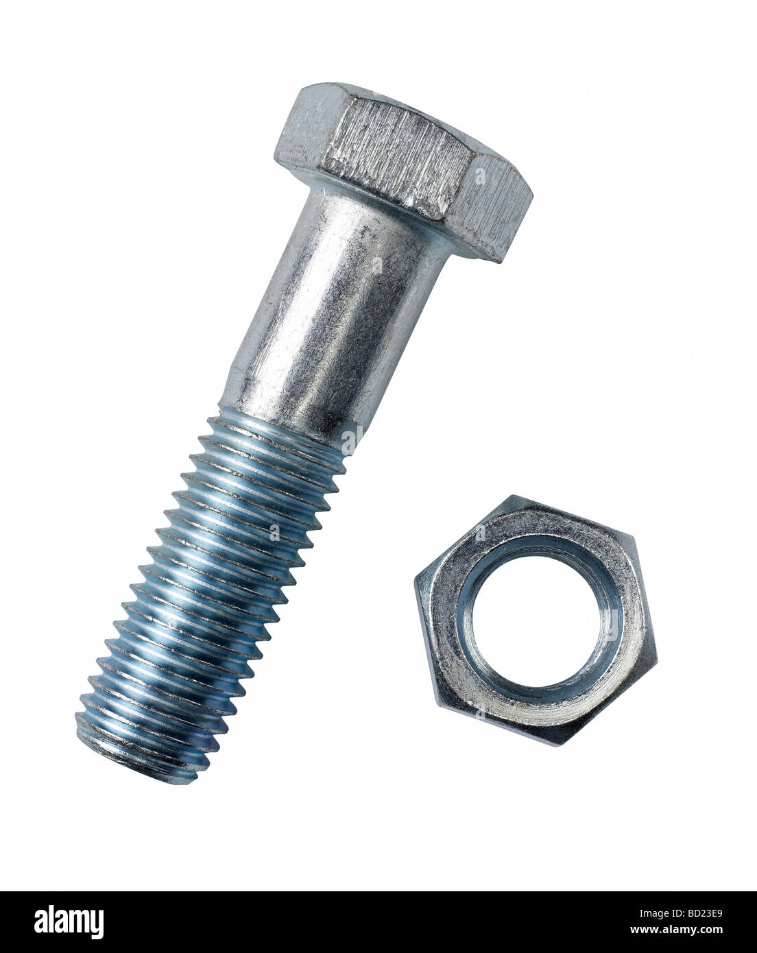 Nut and bolt hardware Stock Photo