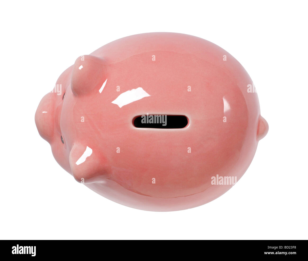 Piggy Bank elevated view Stock Photo