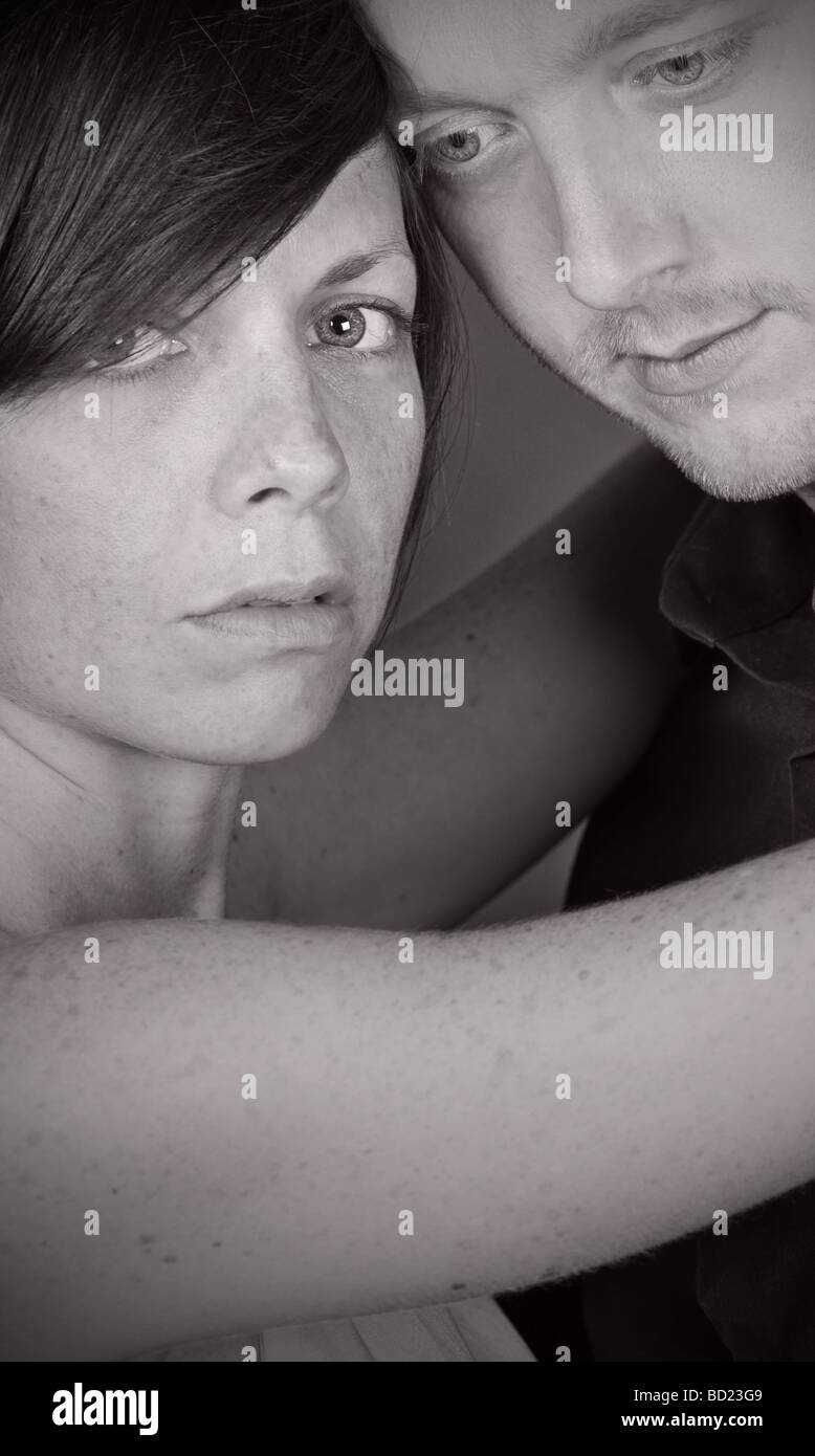 Black and white two people hi-res stock photography and images - Alamy