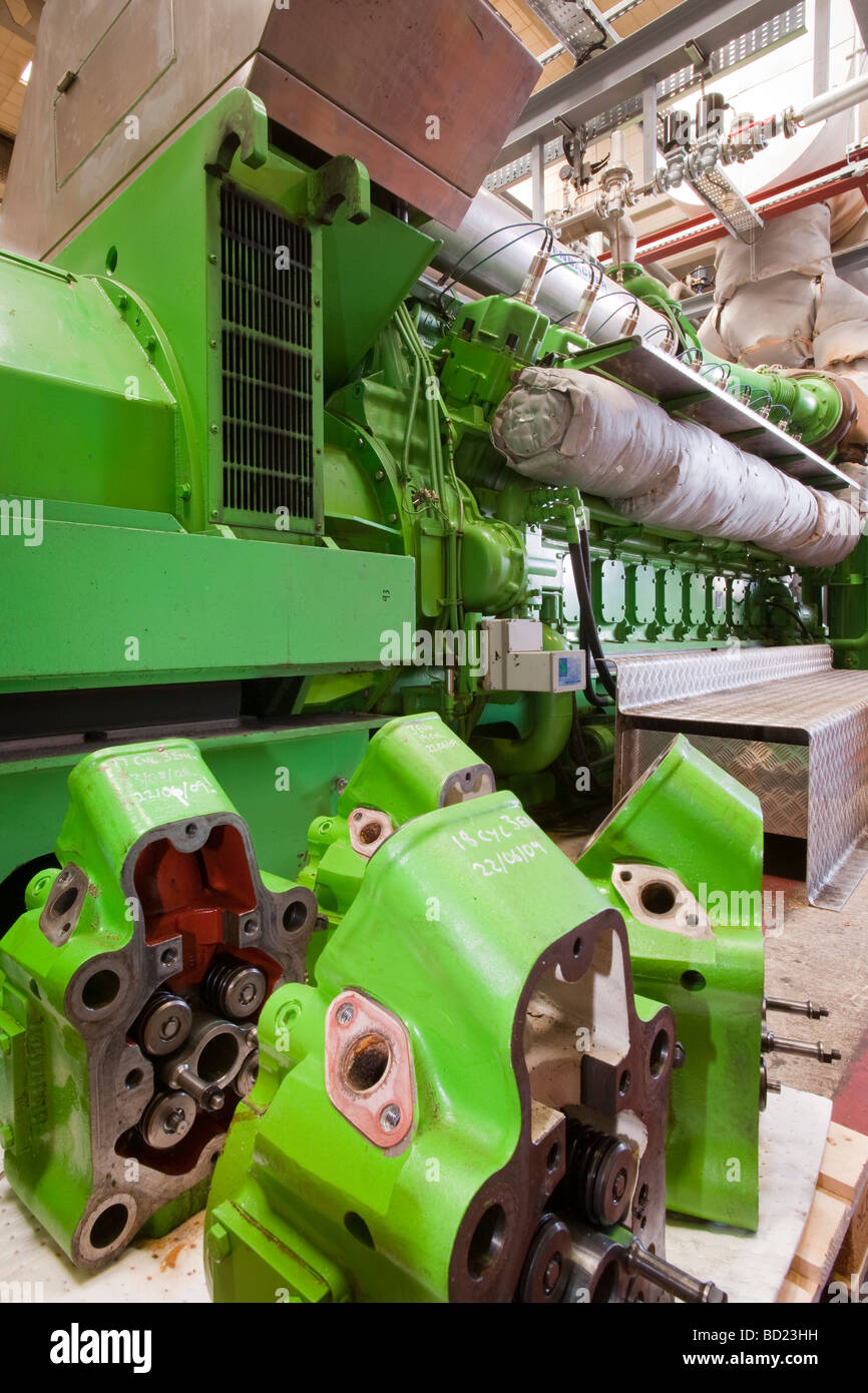 The biogas boilers at Daveyhulme wastewater treatment plant in