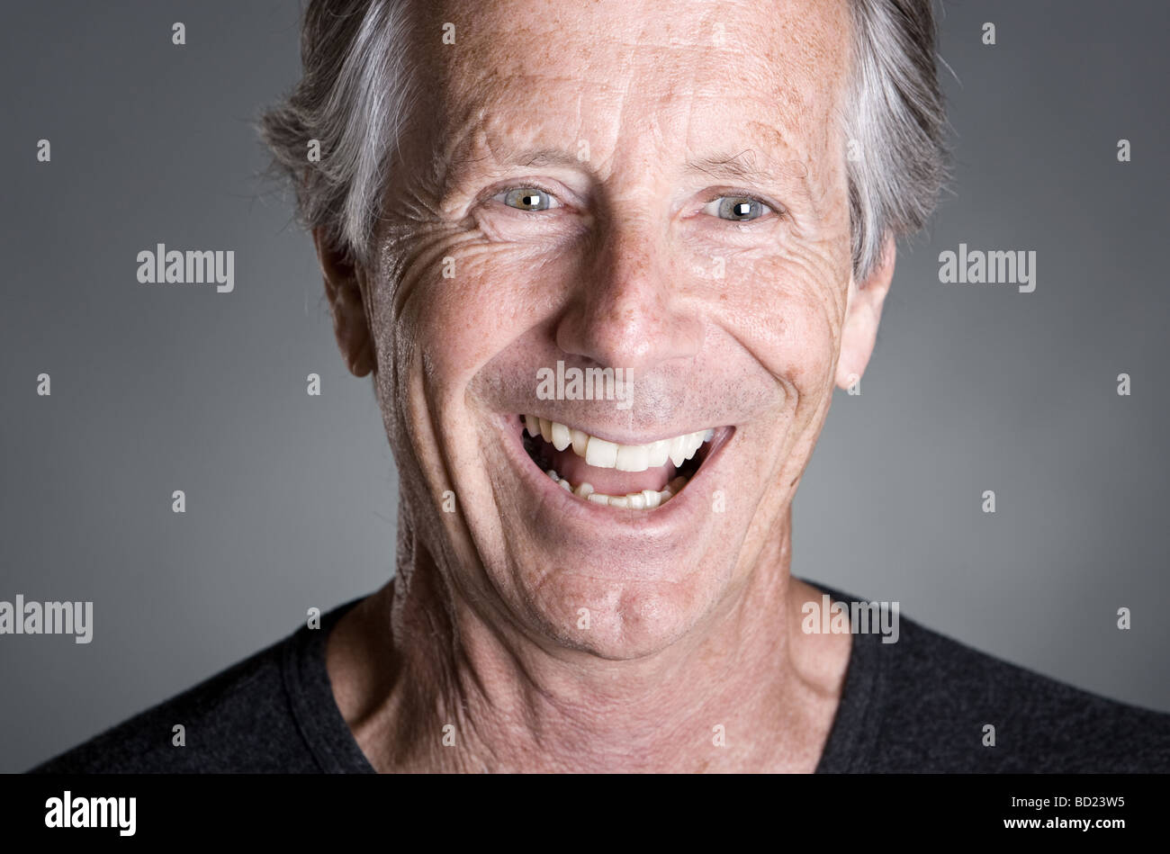 Senior man laughing handsome hi-res stock photography and images - Alamy