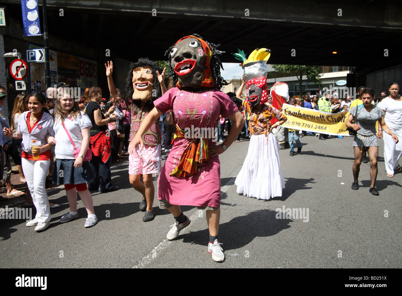 Dancers at the Carnaval Del Pueblo London Stock Photo