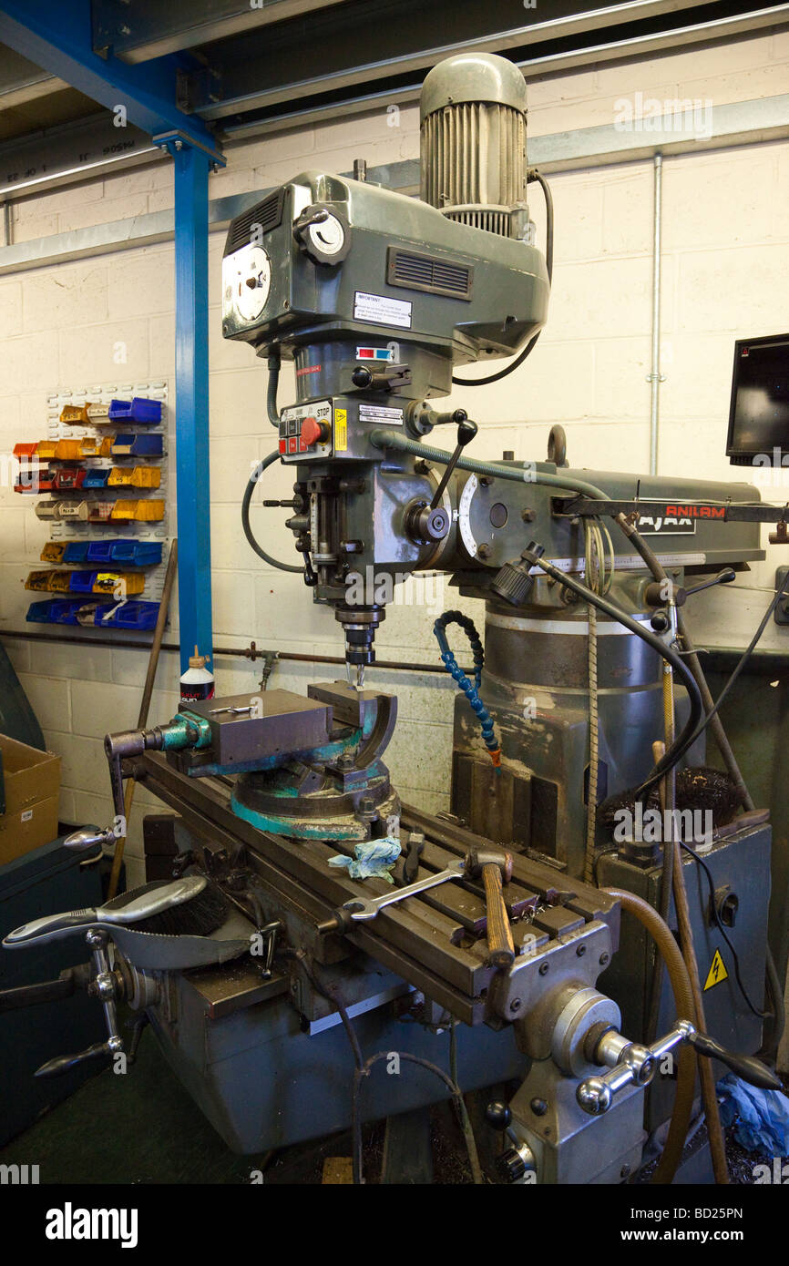 vertical milling machine in a toolroom in the UK Stock Photo Alamy