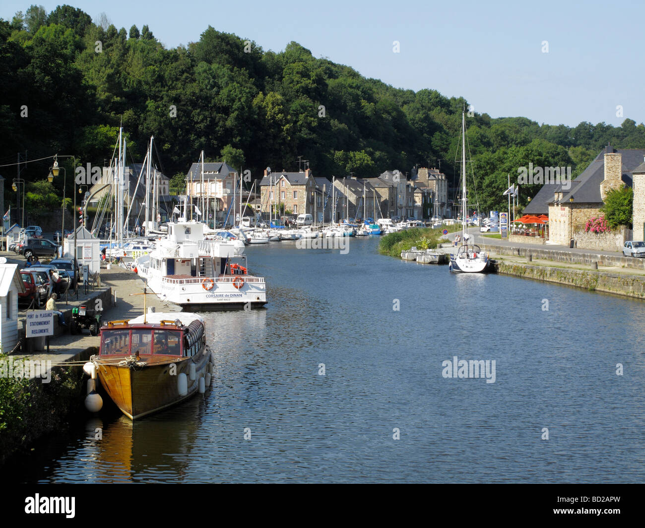The port of Dinan on the River Rance in Brittany France Stock Photo - Alamy