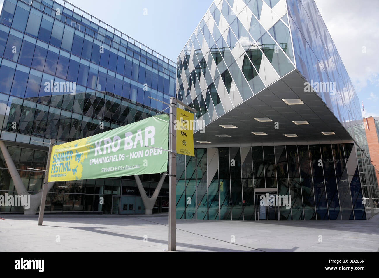 modern architecture of the spinningfields mixed use commercial and residential development on deansgate manchester uk Stock Photo