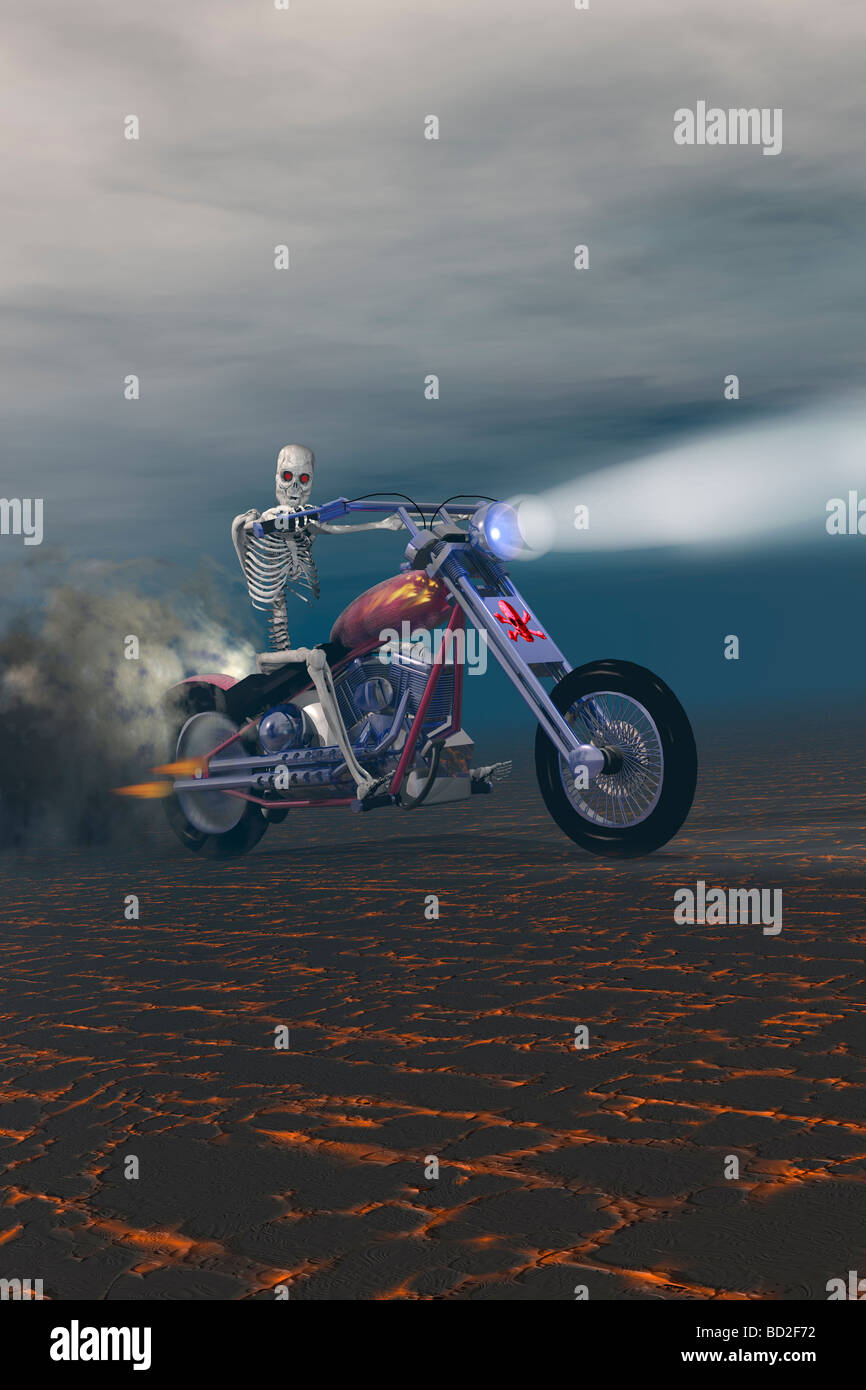 Skeleton riding motorcycle hires stock photography and images Alamy