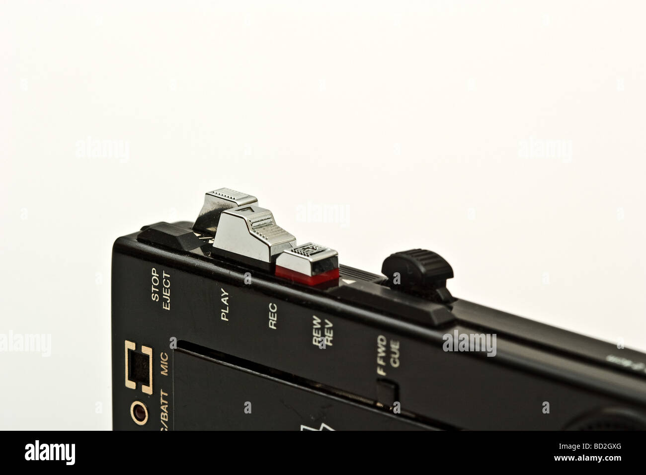 Upper corner of a Small personal tape recorder Stock Photo Alamy