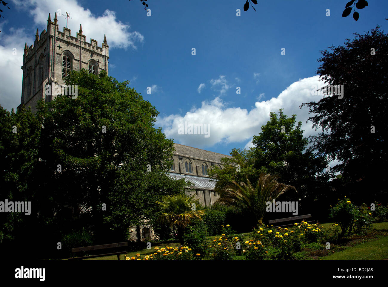 Christchurch Dorset UK Priory Park Gardens Stock Photo Alamy