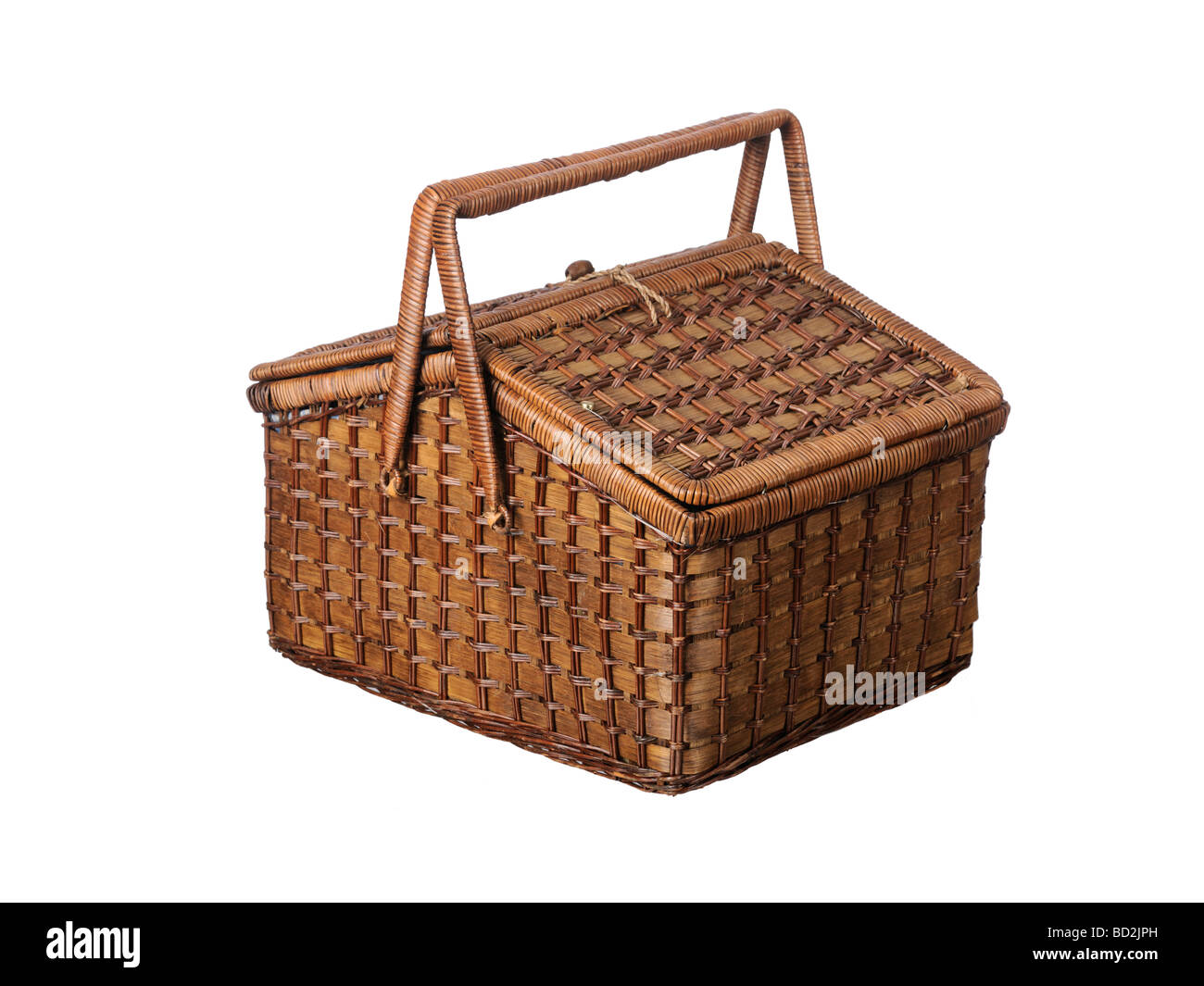 Traditional Picnic basket Stock Photo