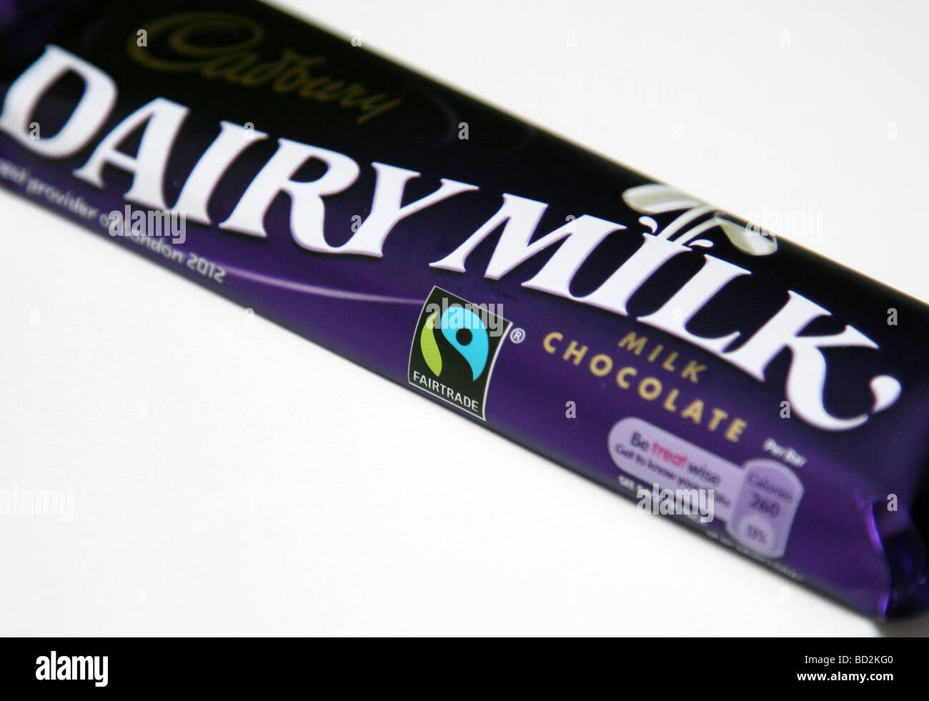 Cadburys Dairy Milk chocolate now made from Fairtrade cocoa Stock Photo