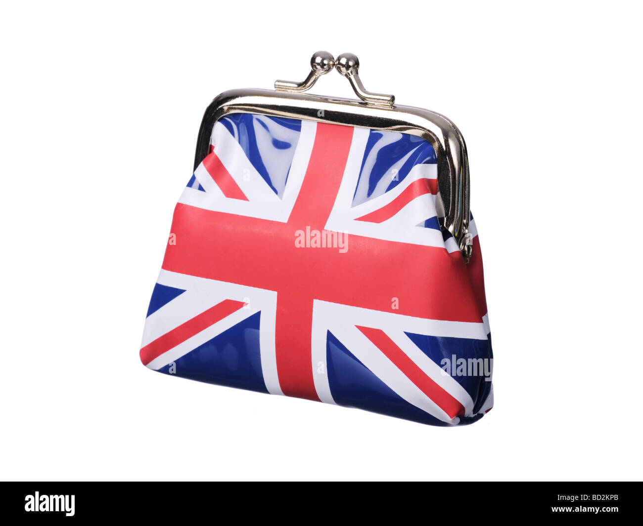 British money purse Union Jack flag Stock Photo