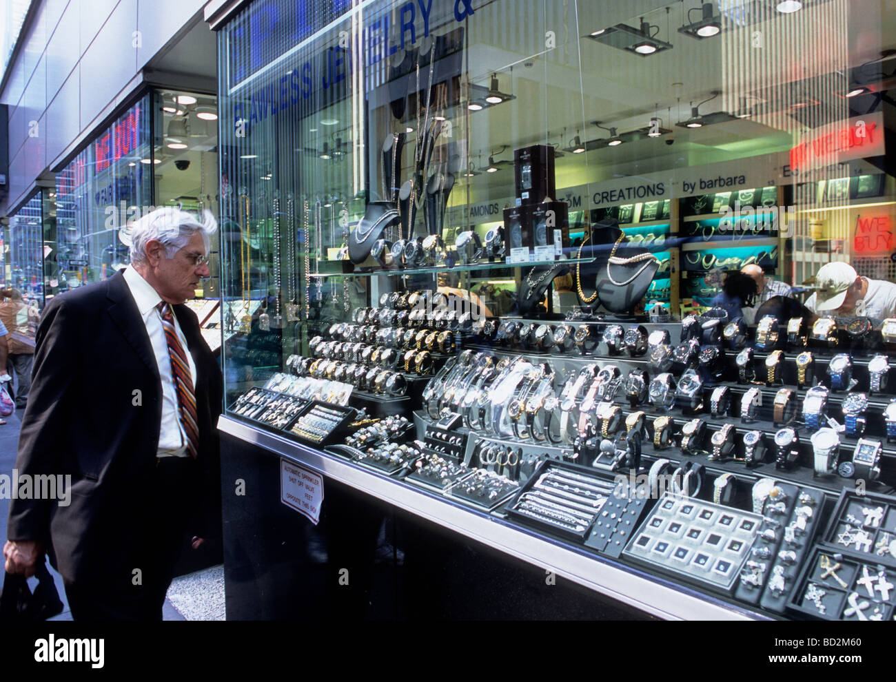 New York City Diamond District Diamond Row Midtown Manhattan USA Stock