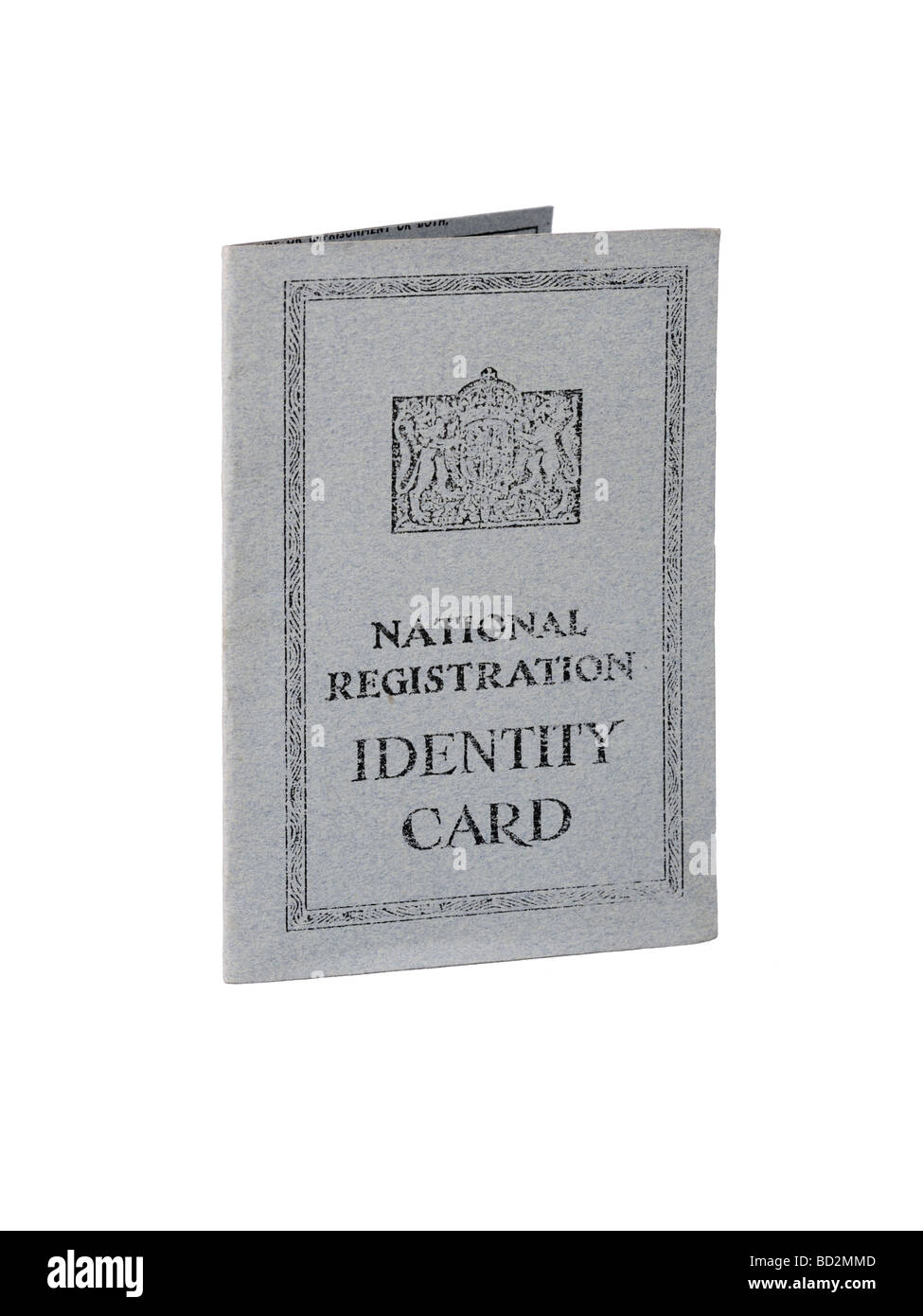 Vintage old British National Identity card Stock Photo