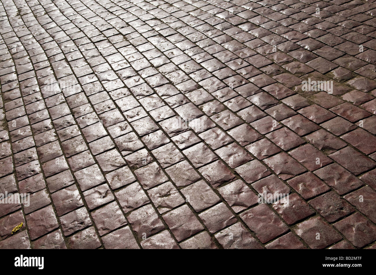 Cobbles on the street can be used as background Stock Photo