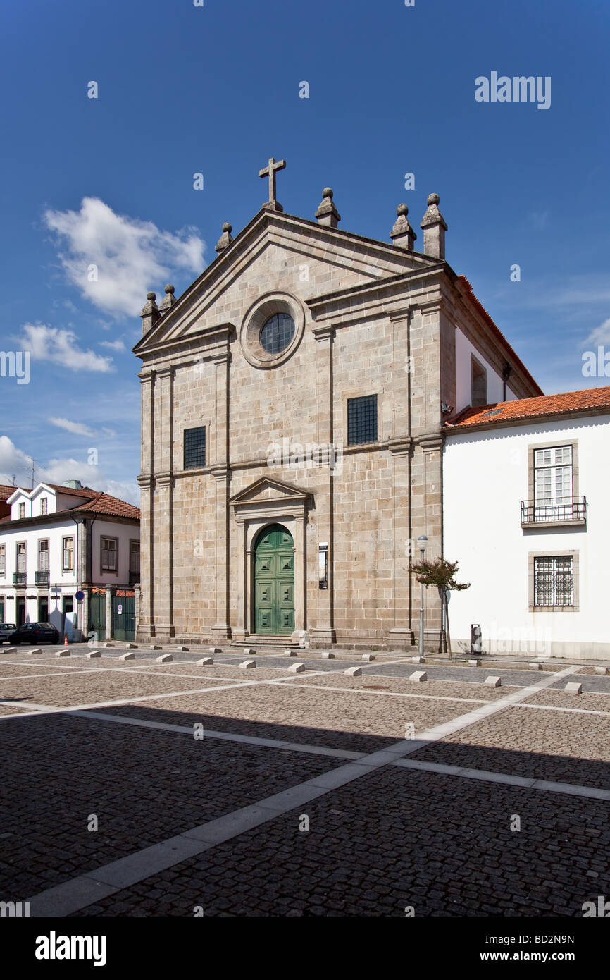 Sao Paulo Church in Braga city, Portugal. Mannerist style religious building, 16th century. Stock Photo