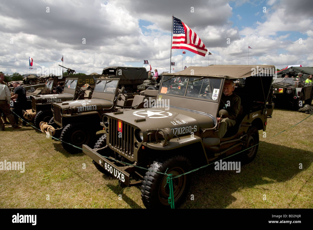 Military armored vehicles are displayed at the Colchester Military Festival in Colchester, Essex, England Stock Photo