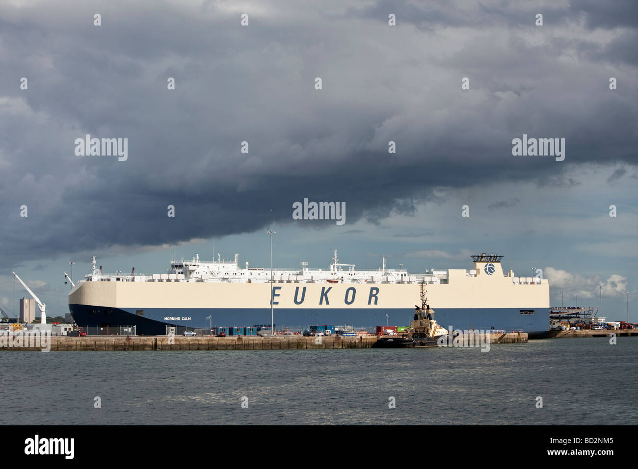 Morning Calm car transporter Southampton Docks Stock Photo
