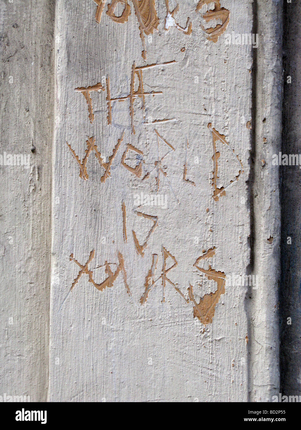 the world is yours sentence graffiti on wall Stock Photo Alamy