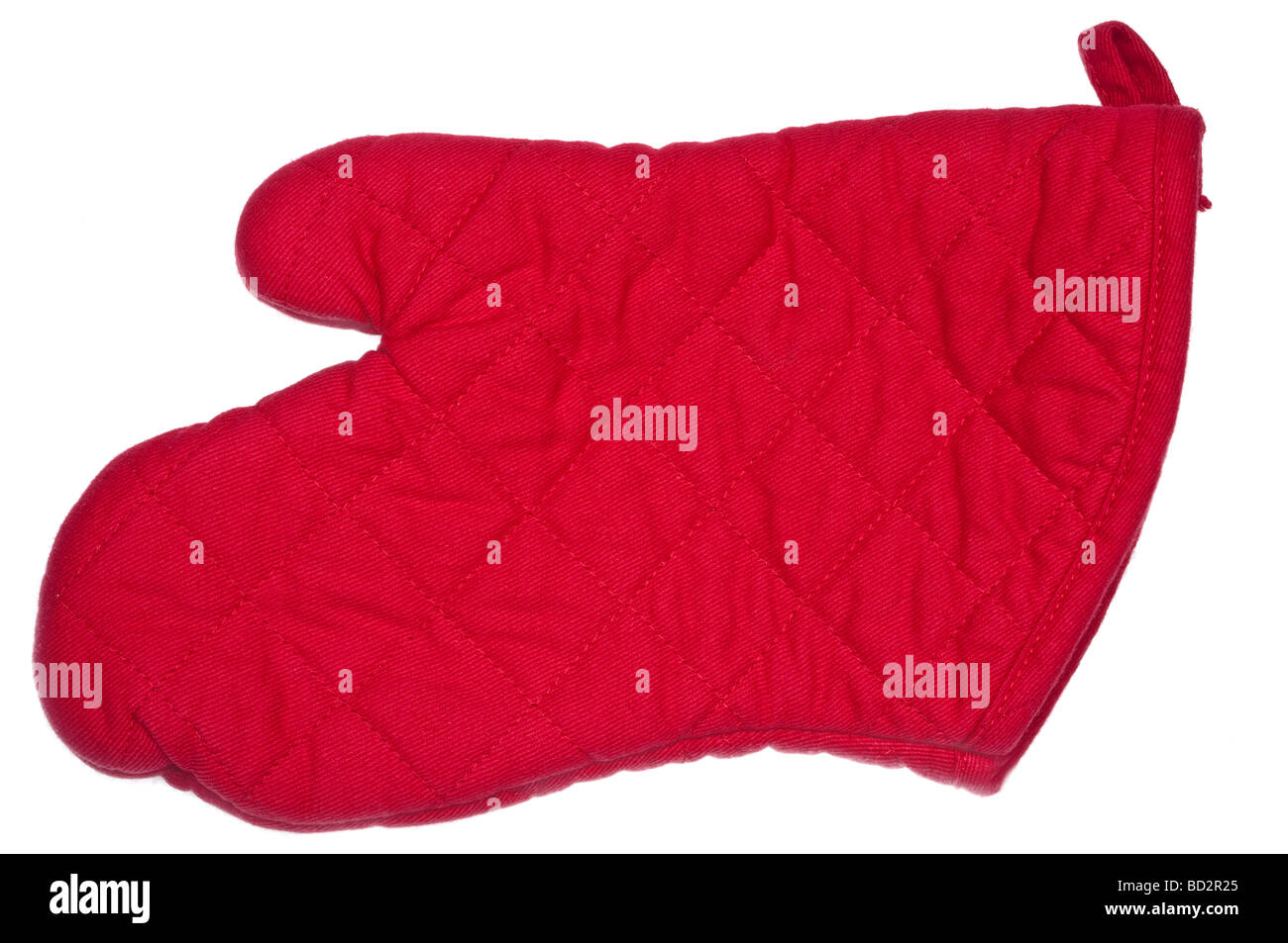 Close up of a red oven mitt Stock Photo